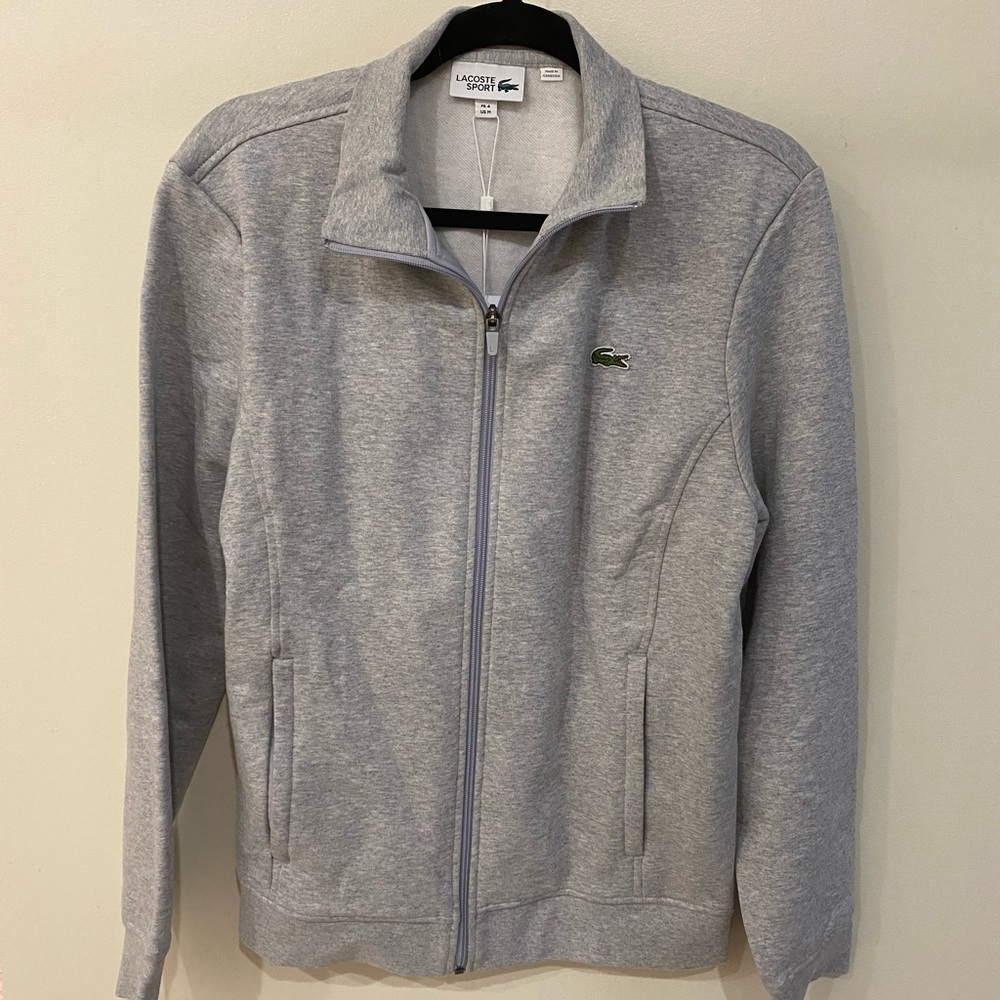 NWT Lacoste zip up crewneck sweatshirt